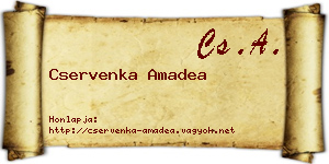 Cservenka Amadea névjegykártya