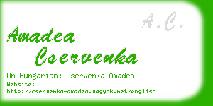 amadea cservenka business card